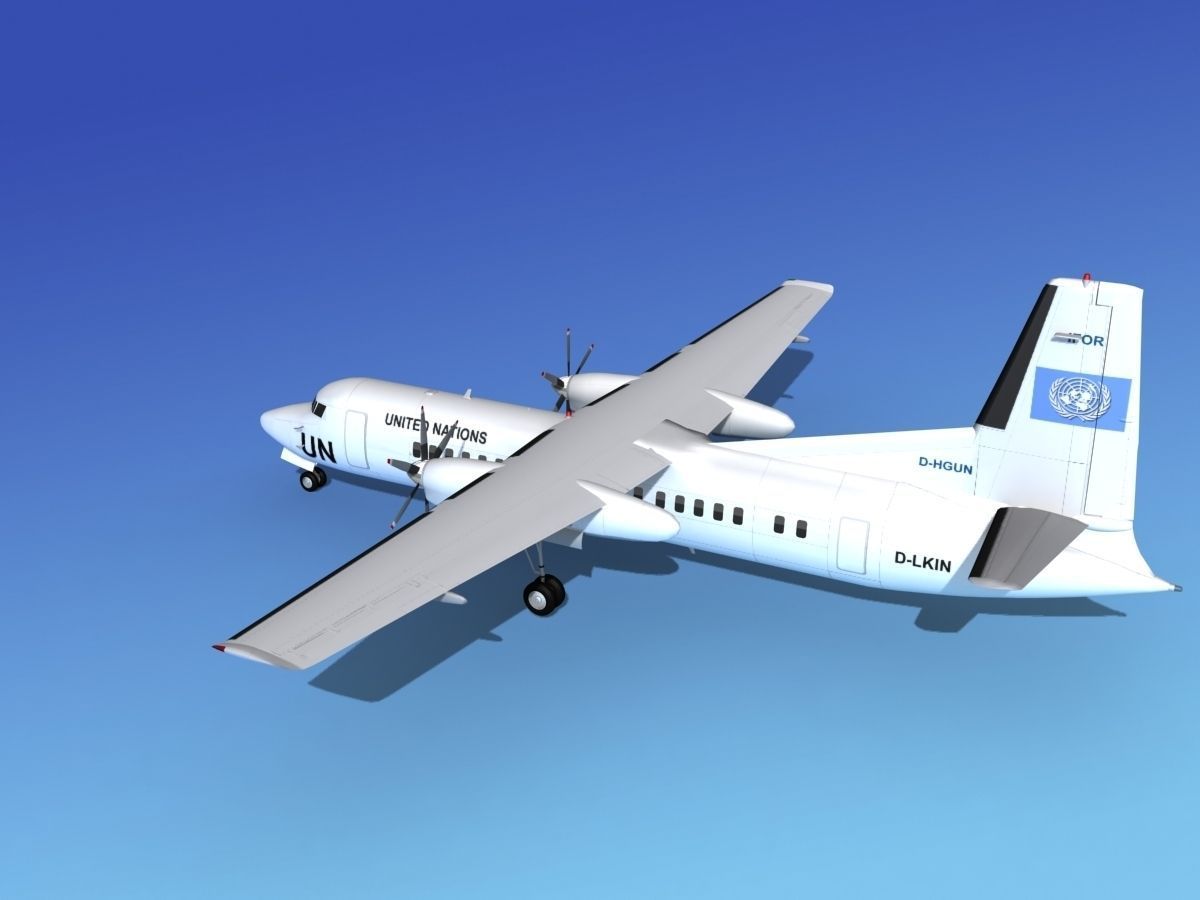 Fokker 50 UN 3D model_8