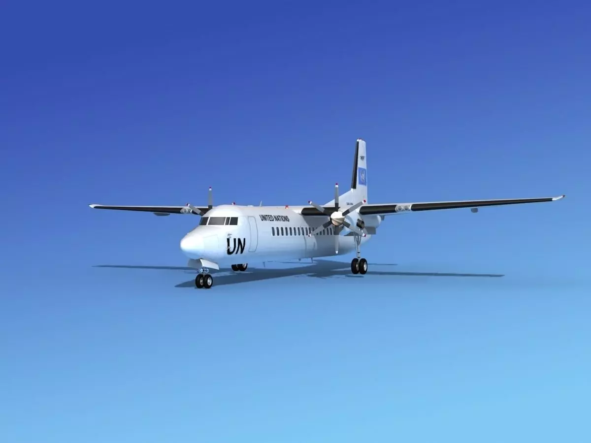 Fokker 50 UN 3D model_0