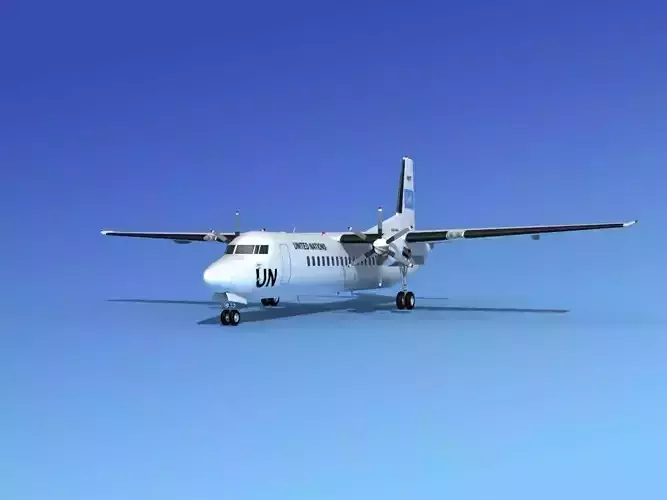Fokker 50 UN 3D model