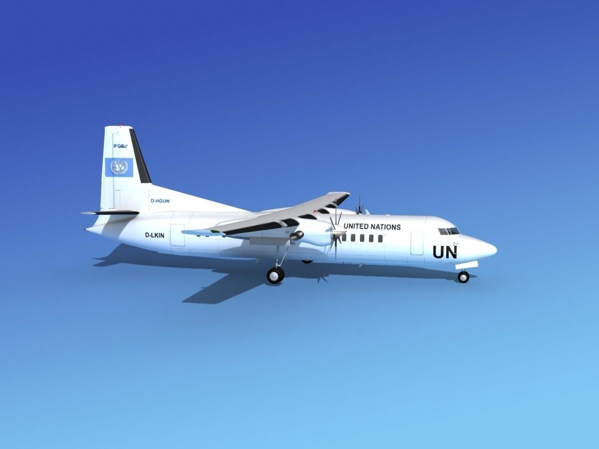 Fokker 50 UN 3D model_3