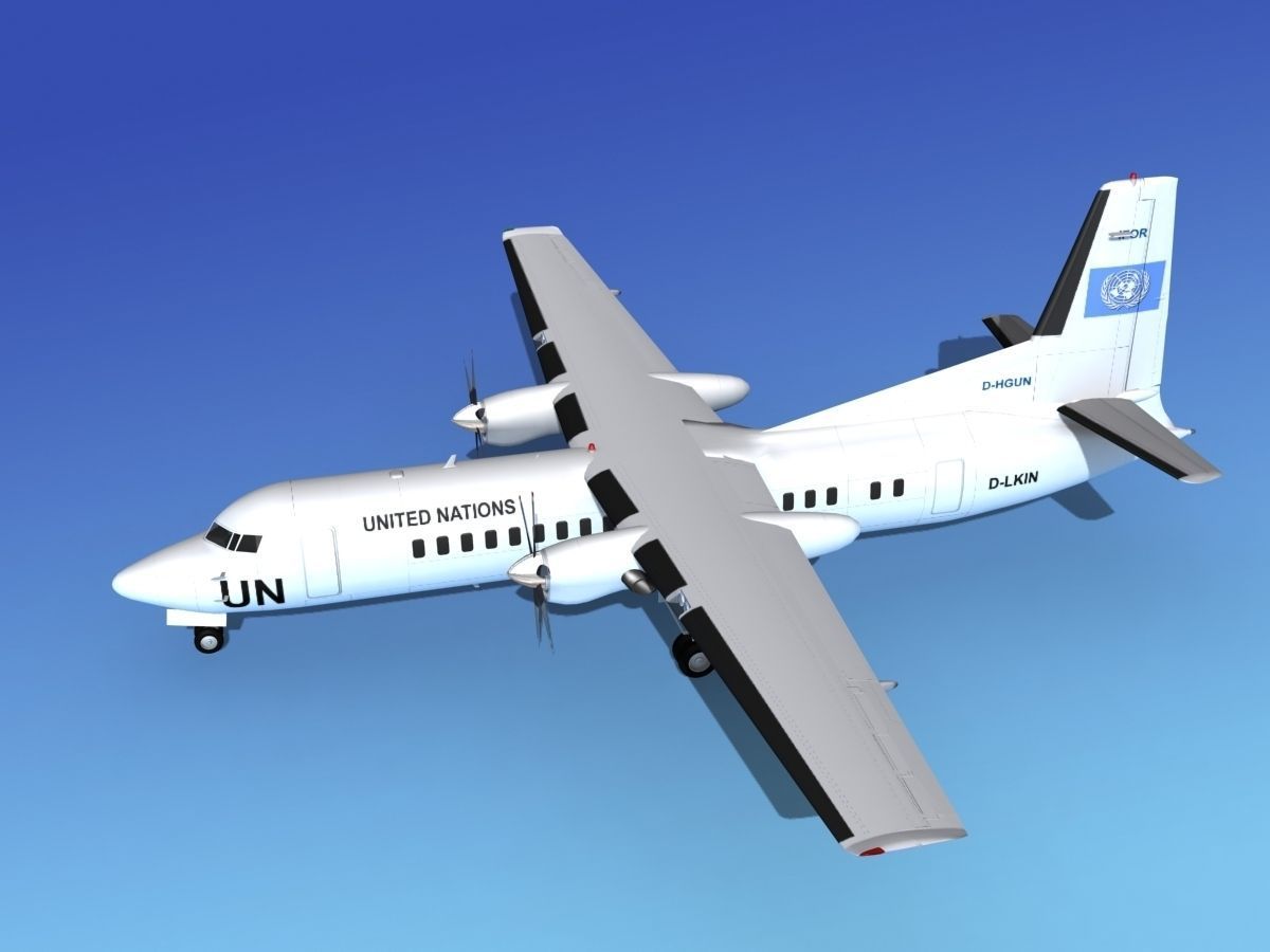 Fokker 50 UN 3D model_9