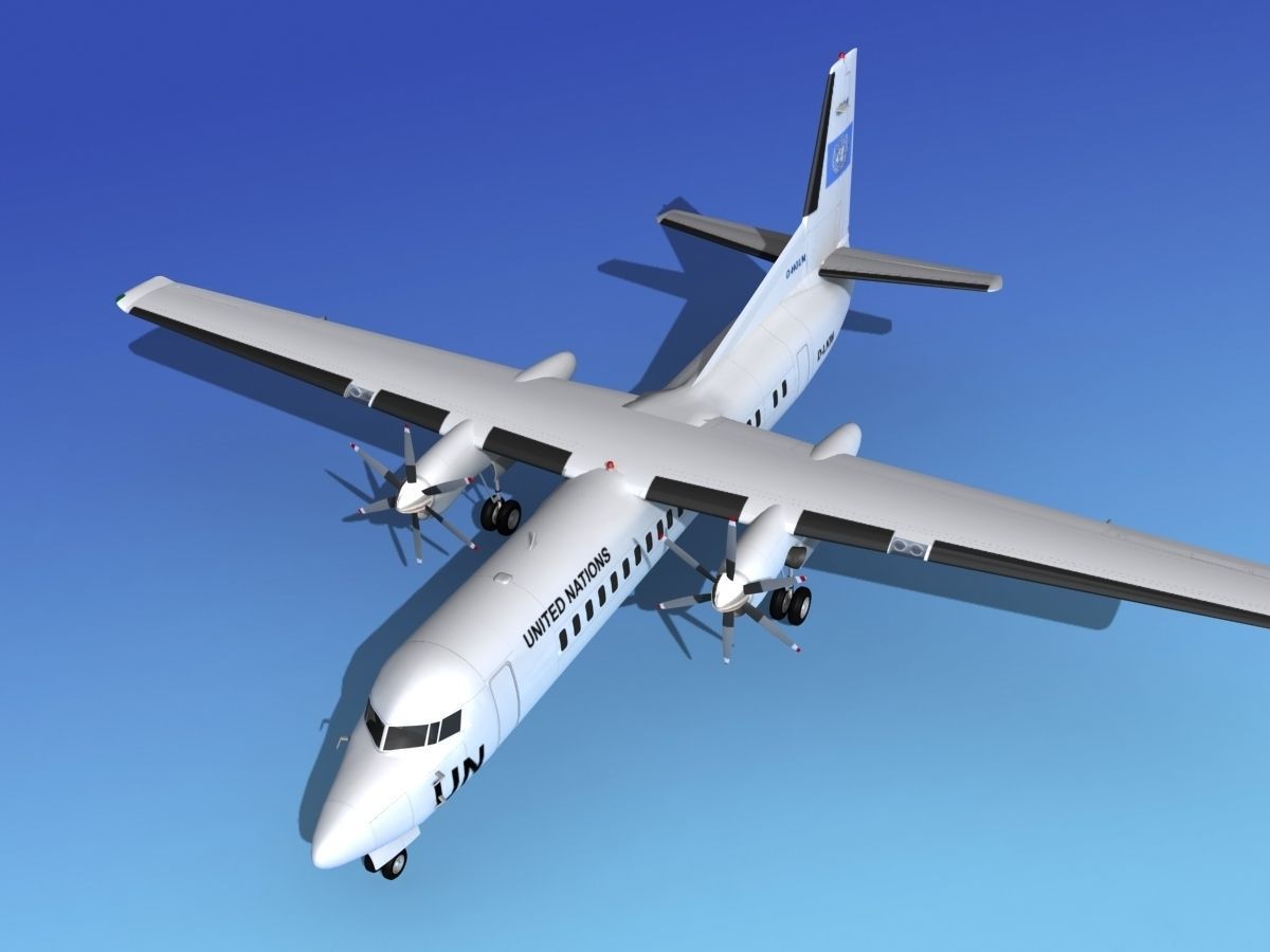 Fokker 50 UN 3D model_10
