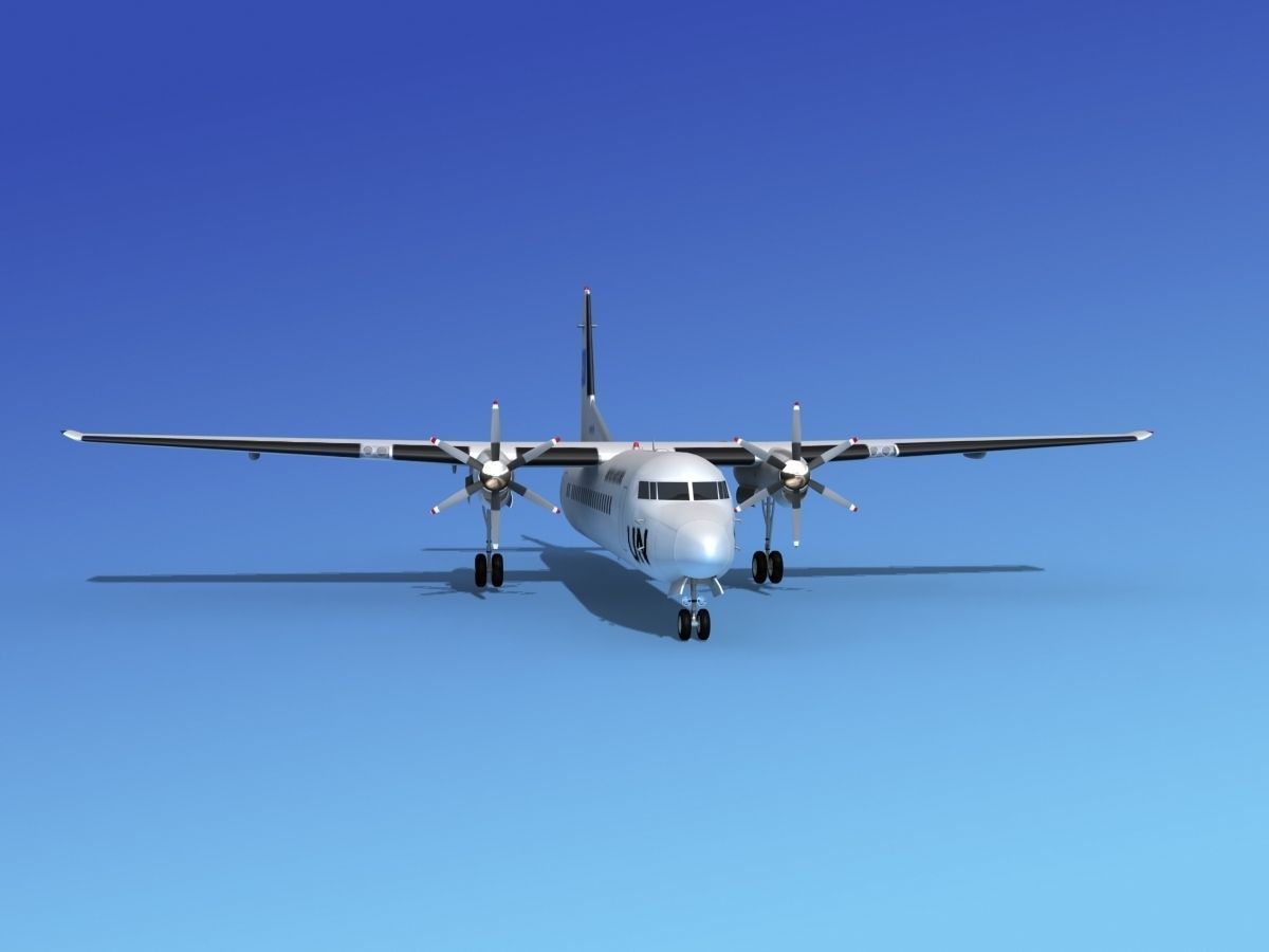 Fokker 50 UN 3D model_1