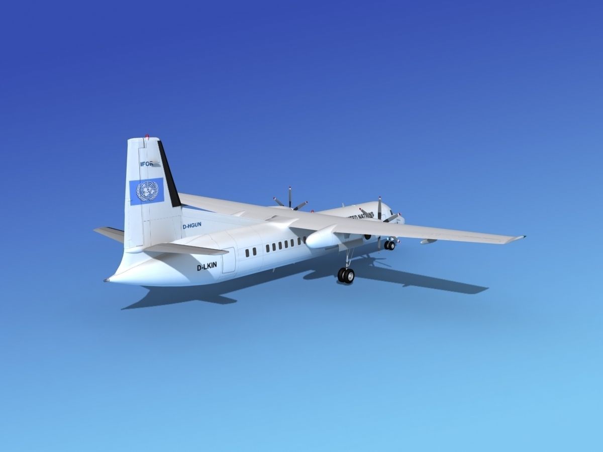 Fokker 50 UN 3D model_5
