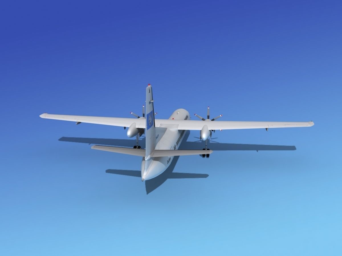 Fokker 50 UN 3D model_6
