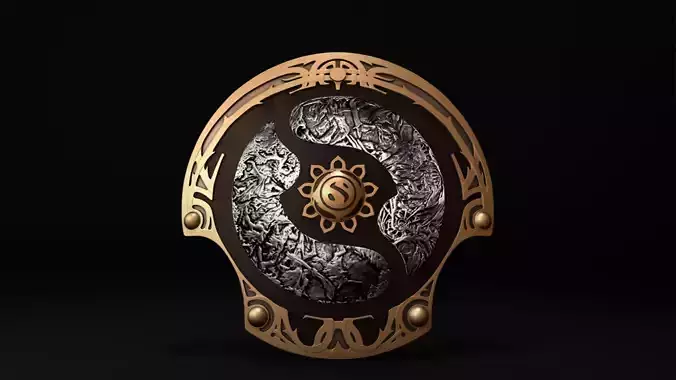 Dota 2 Championship Shield Low-poly 3D model