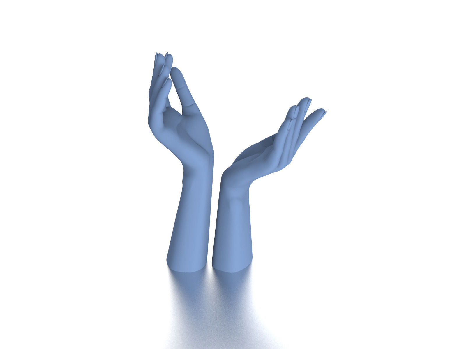 raised hands 0185 3D print model_3