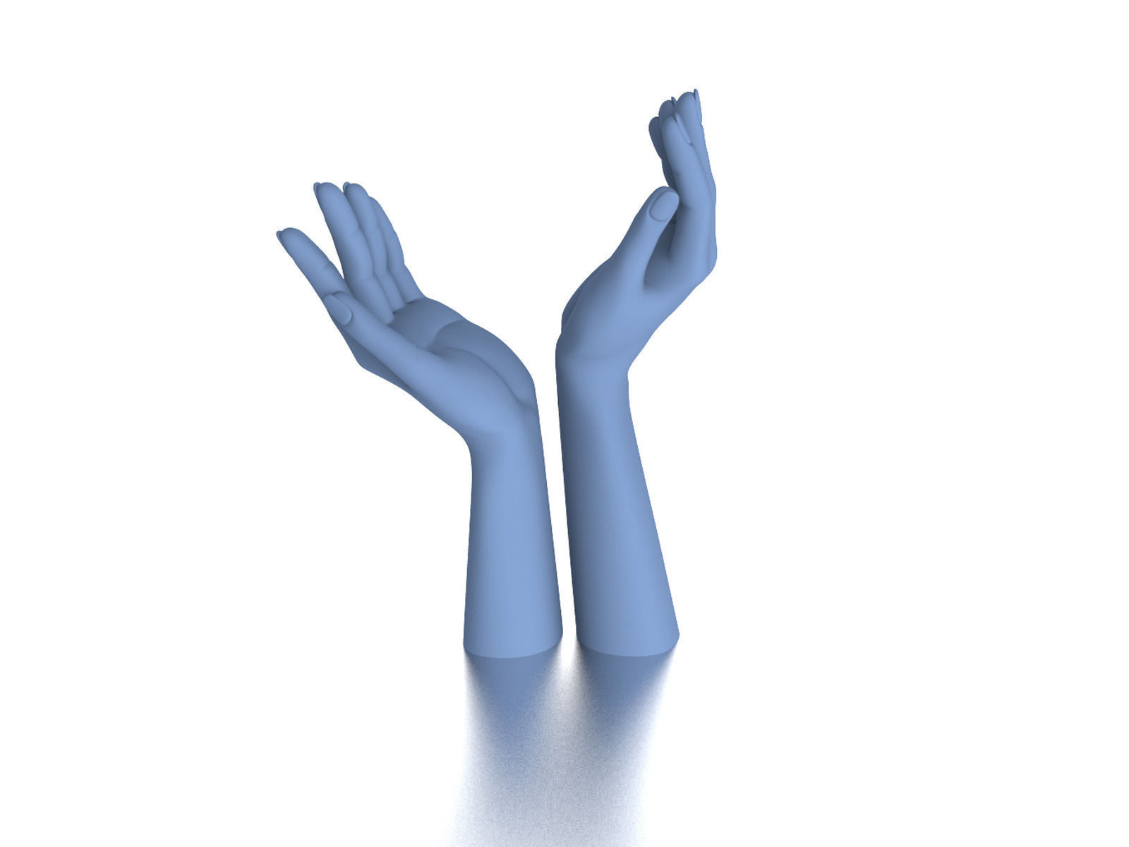 raised hands 0185 3D print model_1