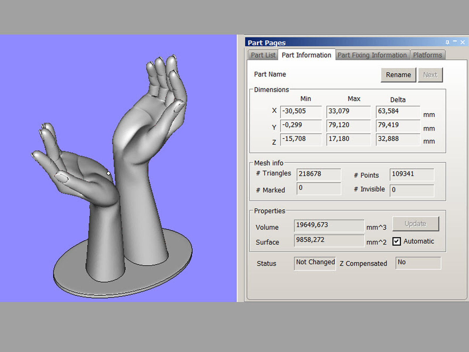 raised hands 0185 3D print model_7