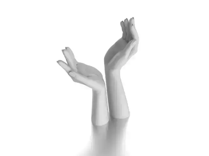 raised hands 0185 3D print model