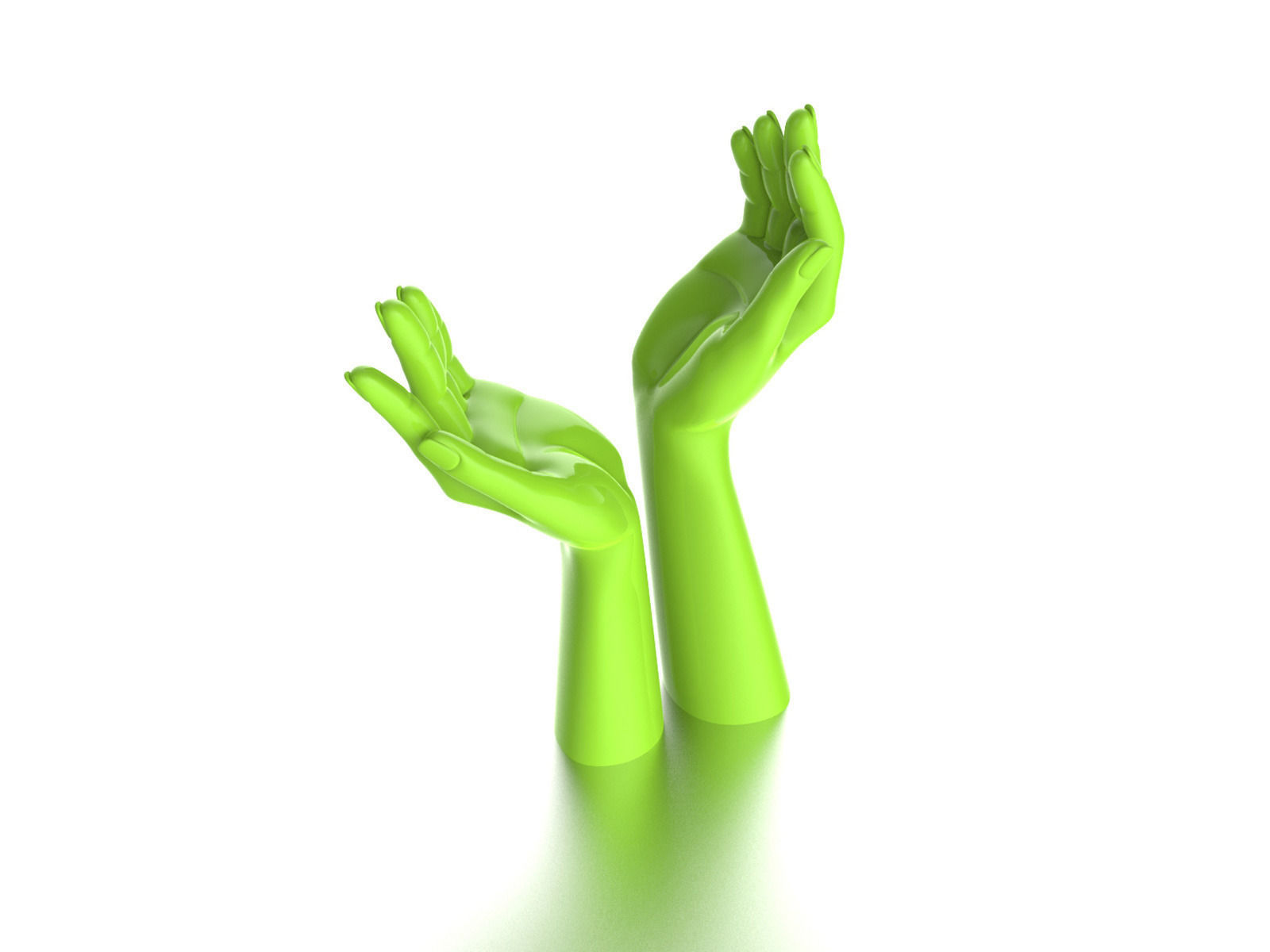 raised hands 0185 3D print model_4