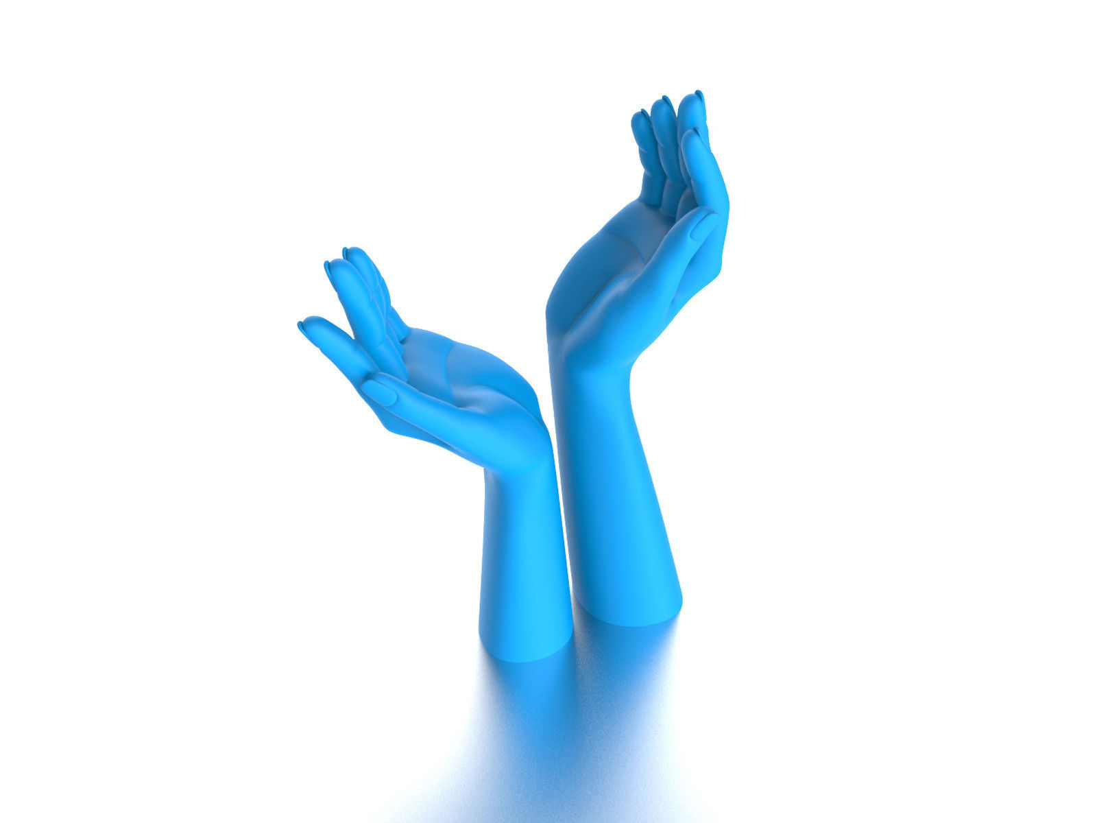 raised hands 0185 3D print model_5