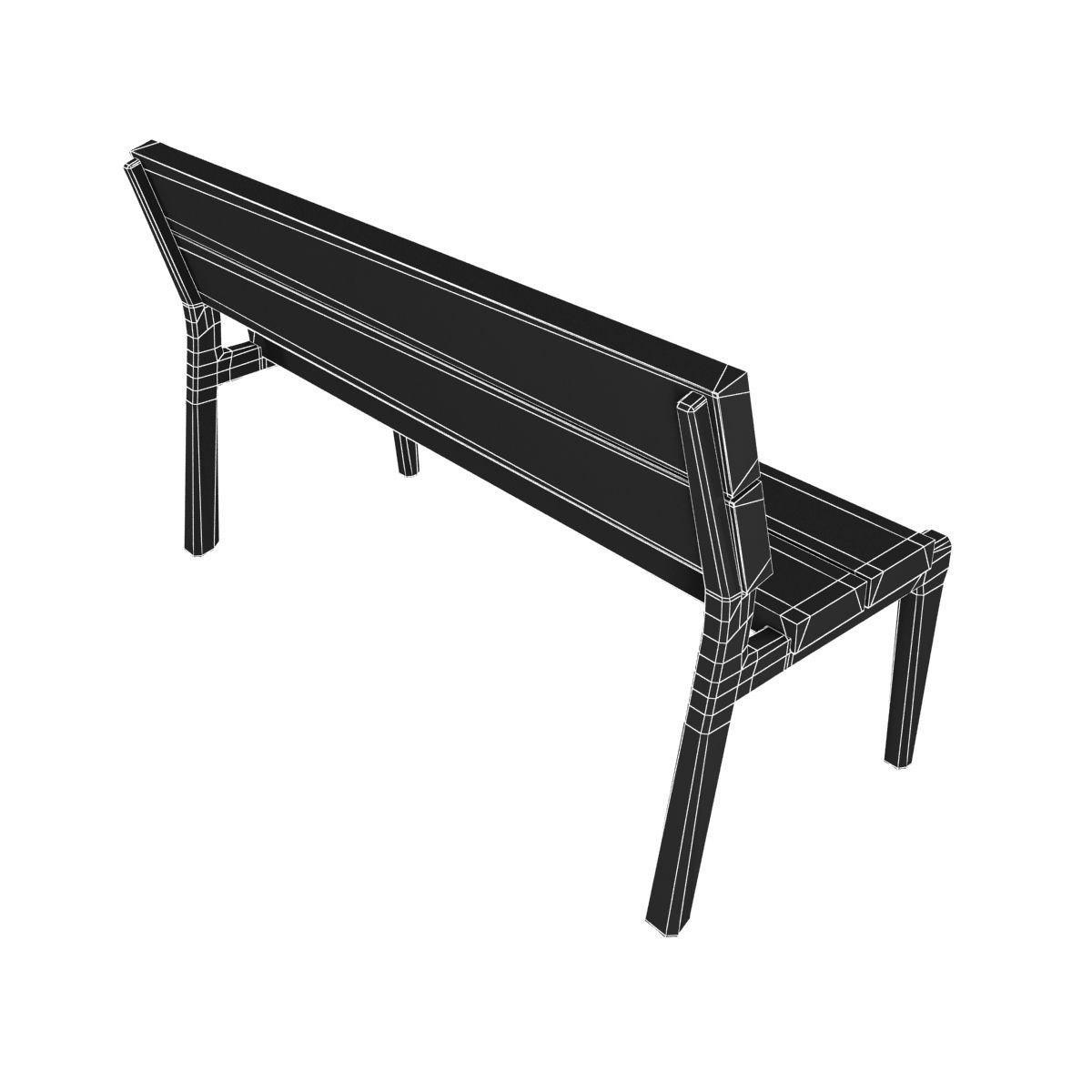 Modern Bench collection 6 3D model_5