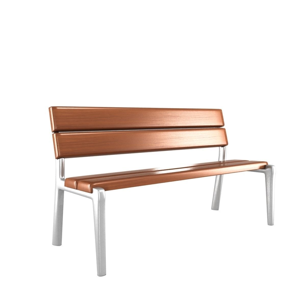Modern Bench collection 6 3D model_1