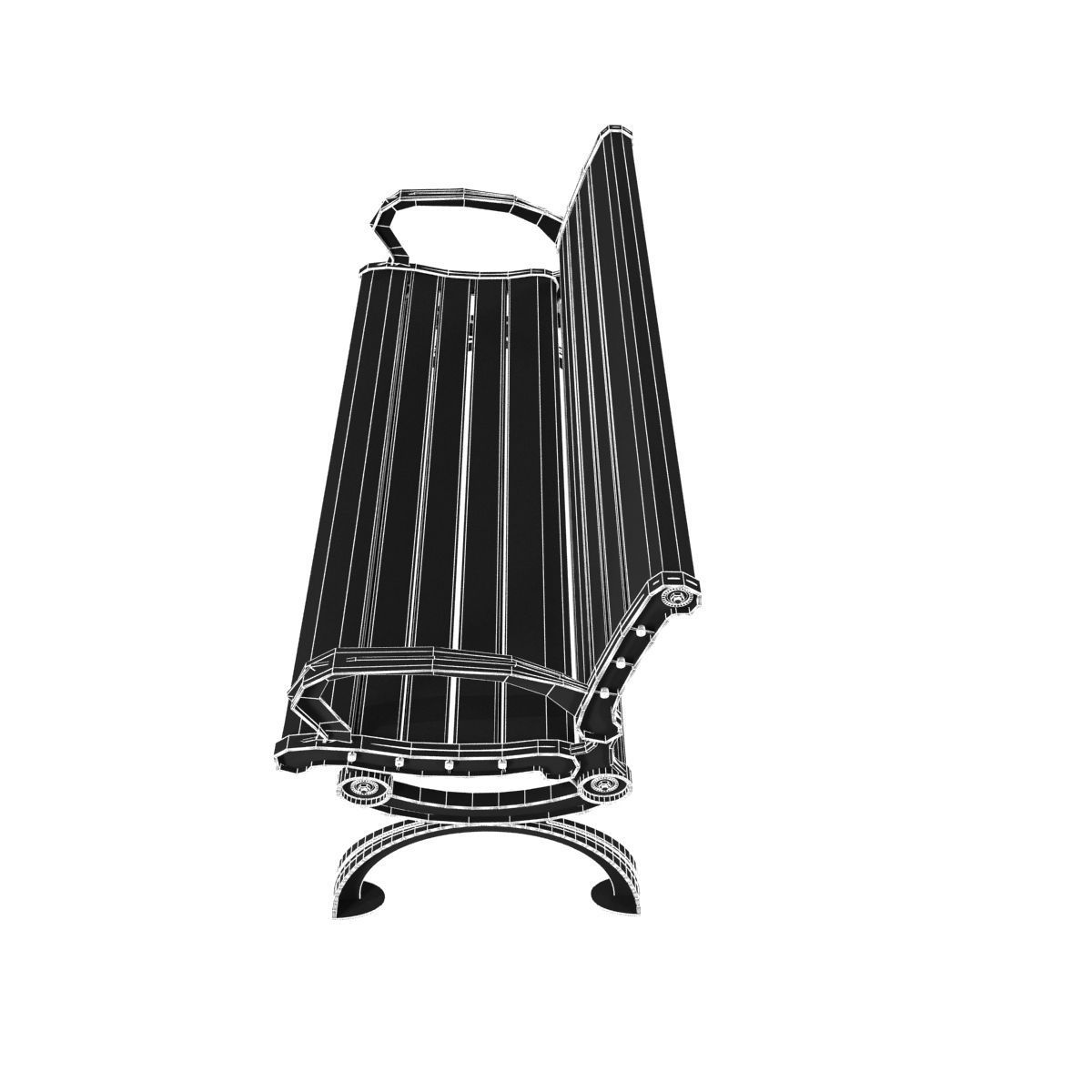 Modern Bench collection 6 3D model_23