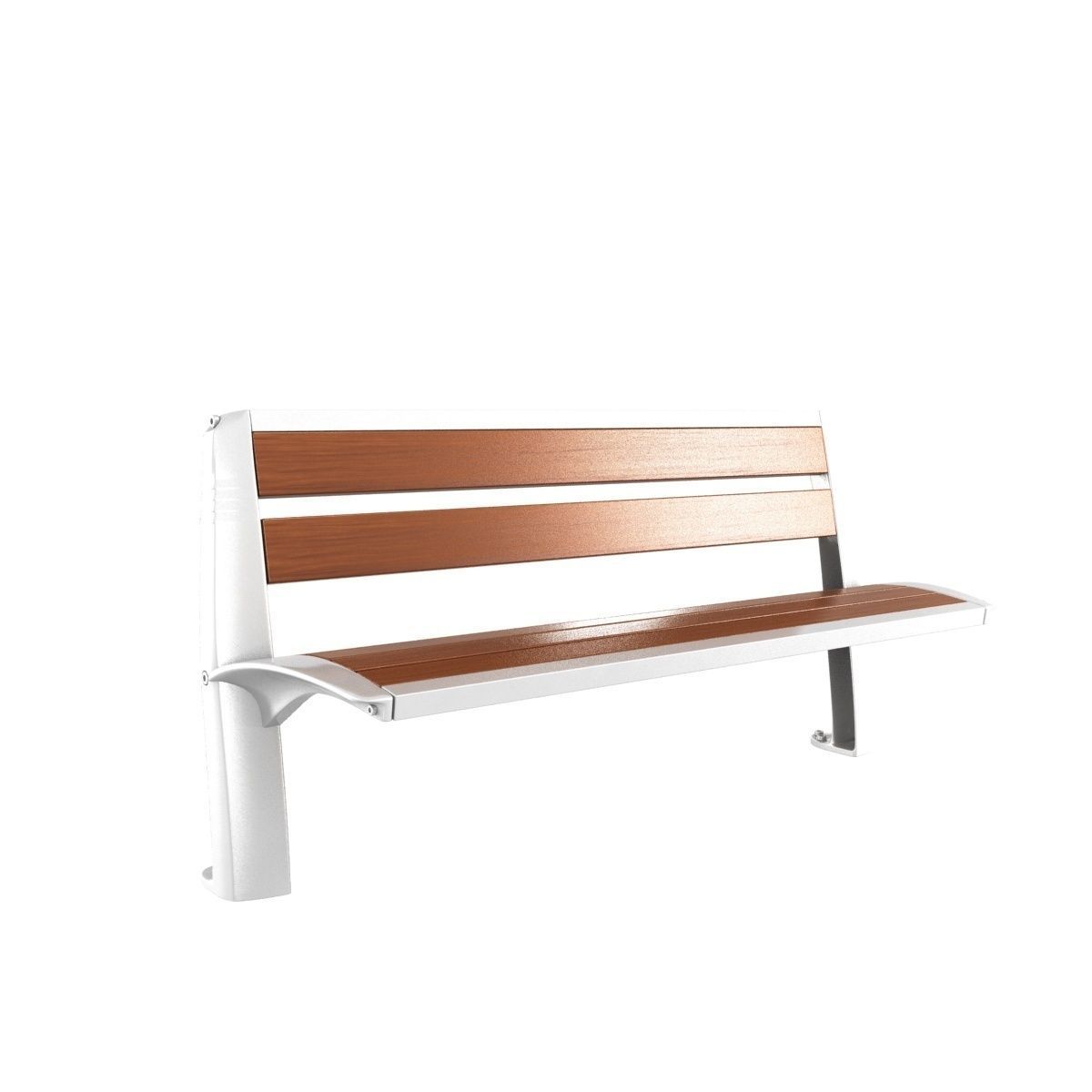 Modern Bench collection 6 3D model_12
