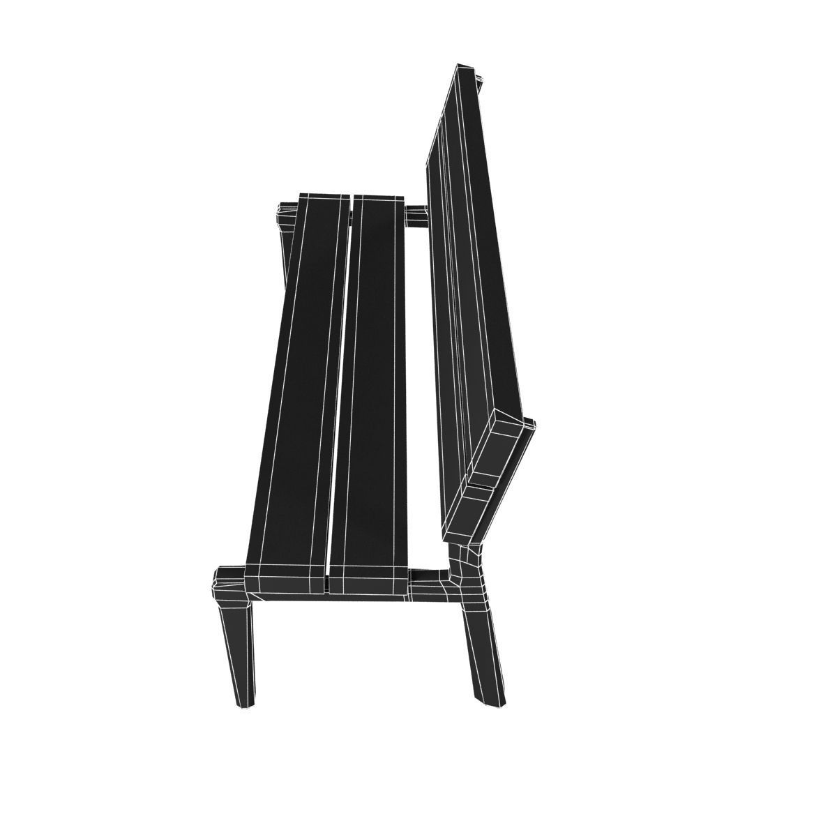 Modern Bench collection 6 3D model_6