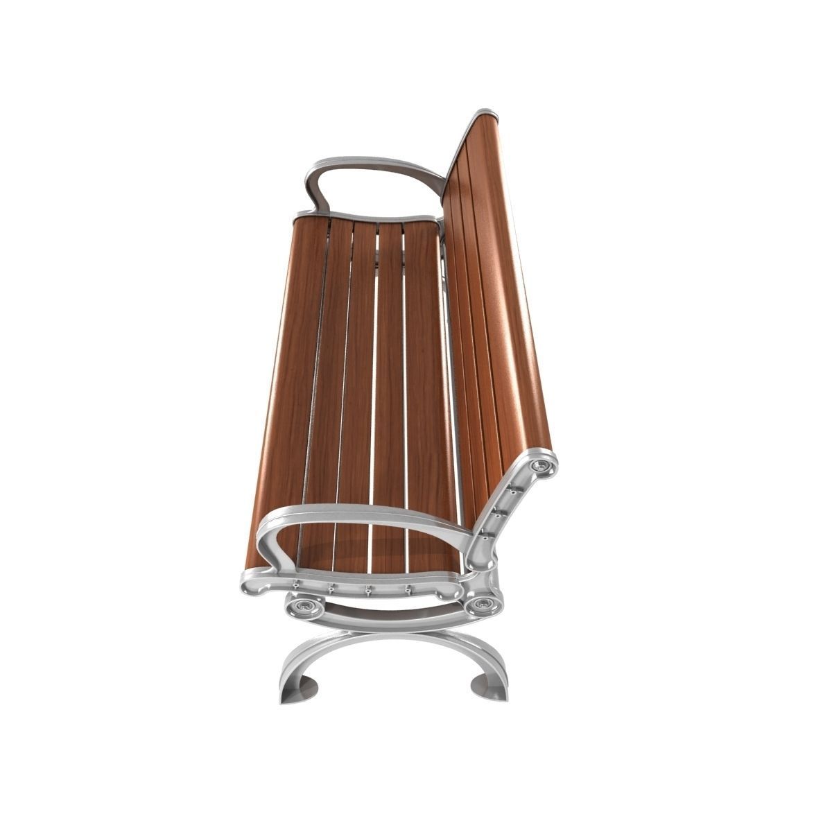 Modern Bench collection 6 3D model_19