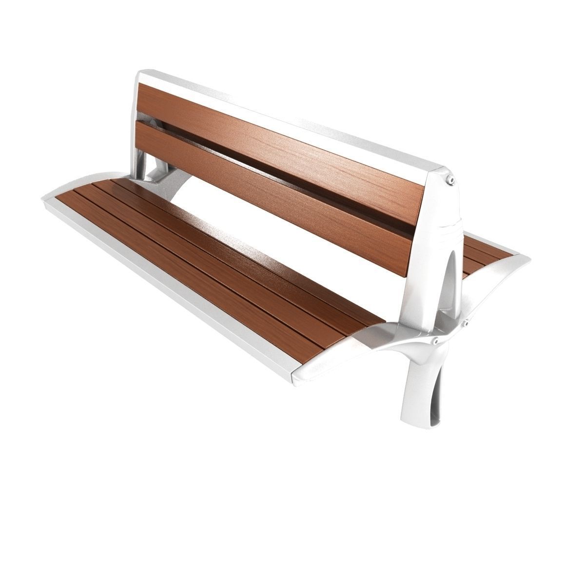 Modern Bench collection 6 3D model_7