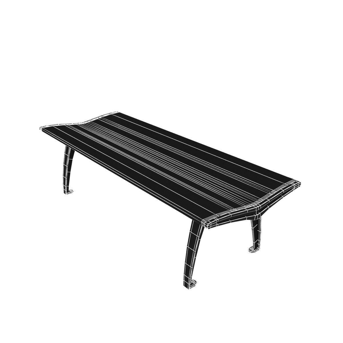 Contemporary Bench set 5 3D model_11