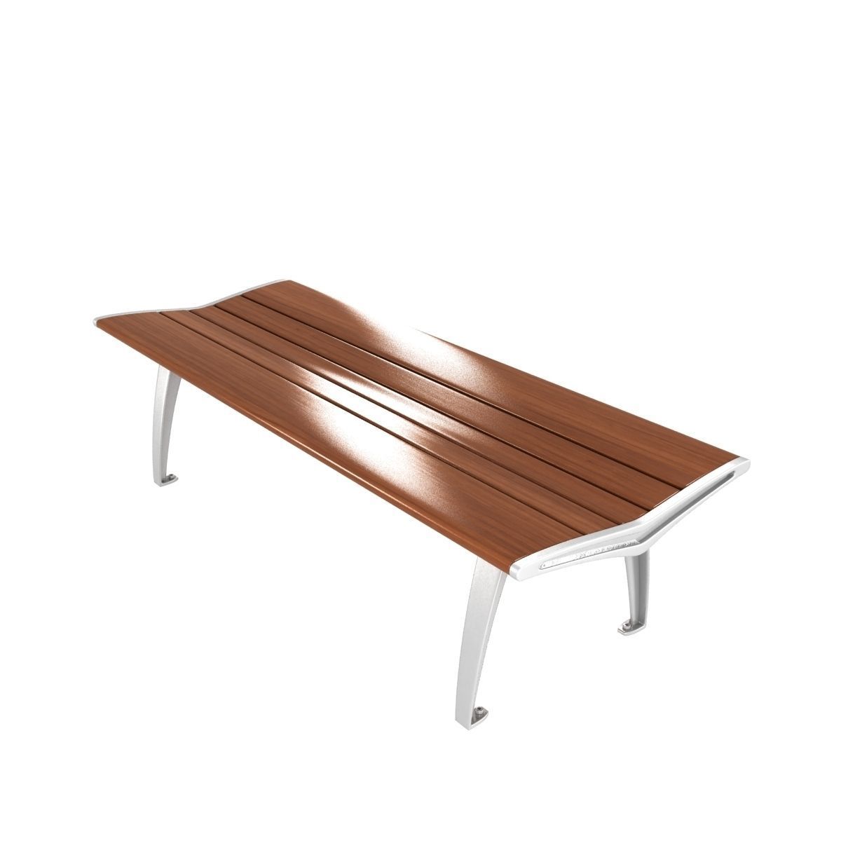 Contemporary Bench set 5 3D model_7