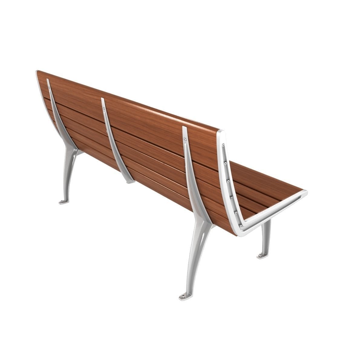 Contemporary Bench set 5 3D model_2