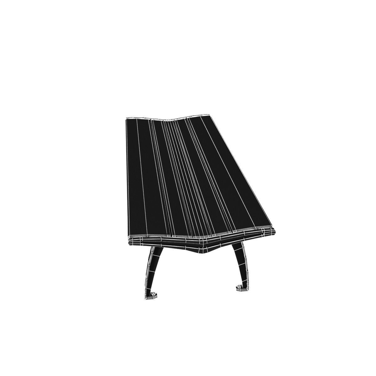 Contemporary Bench set 5 3D model_10