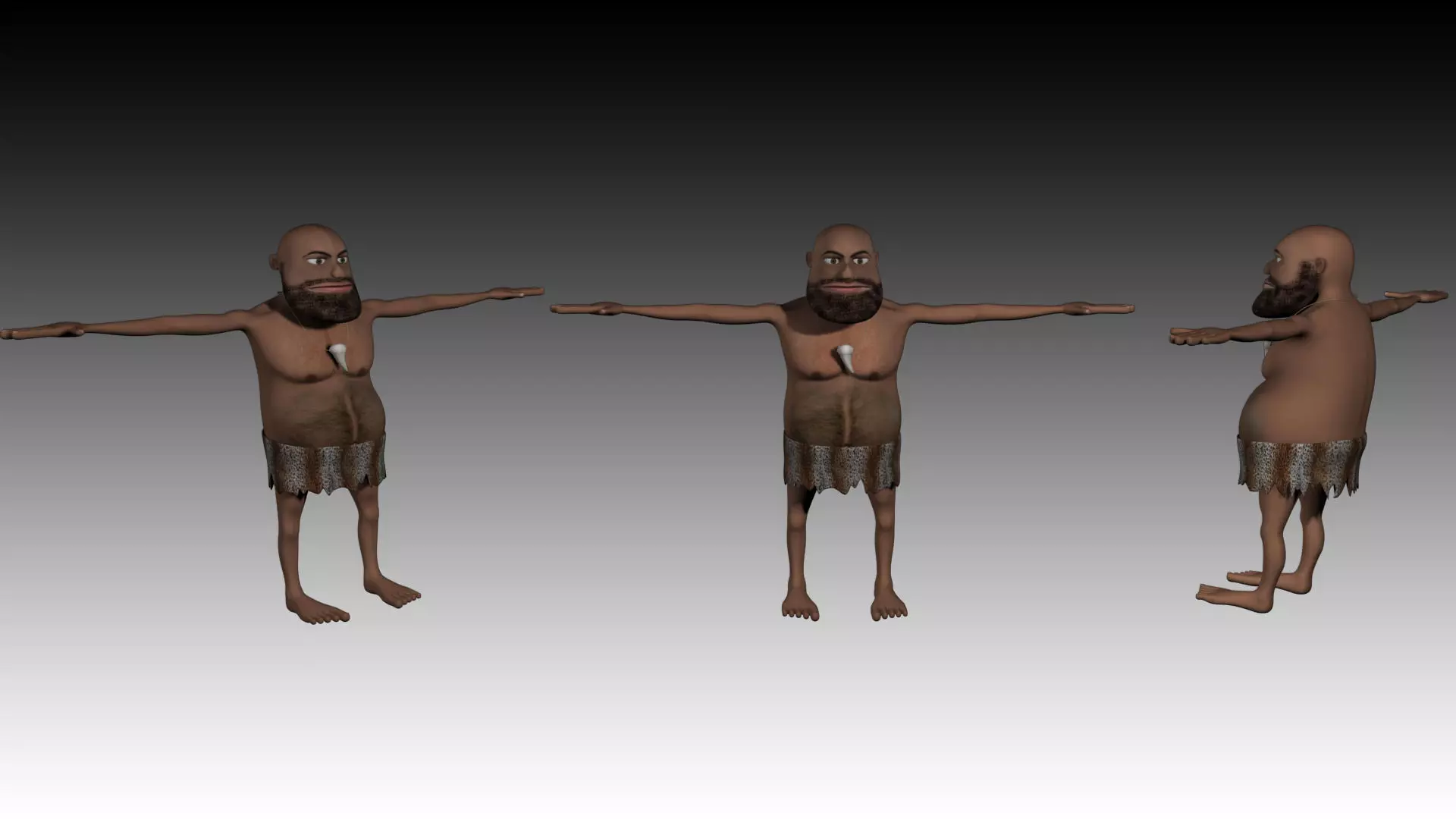 Cartoon Earlyman Free low-poly 3D model