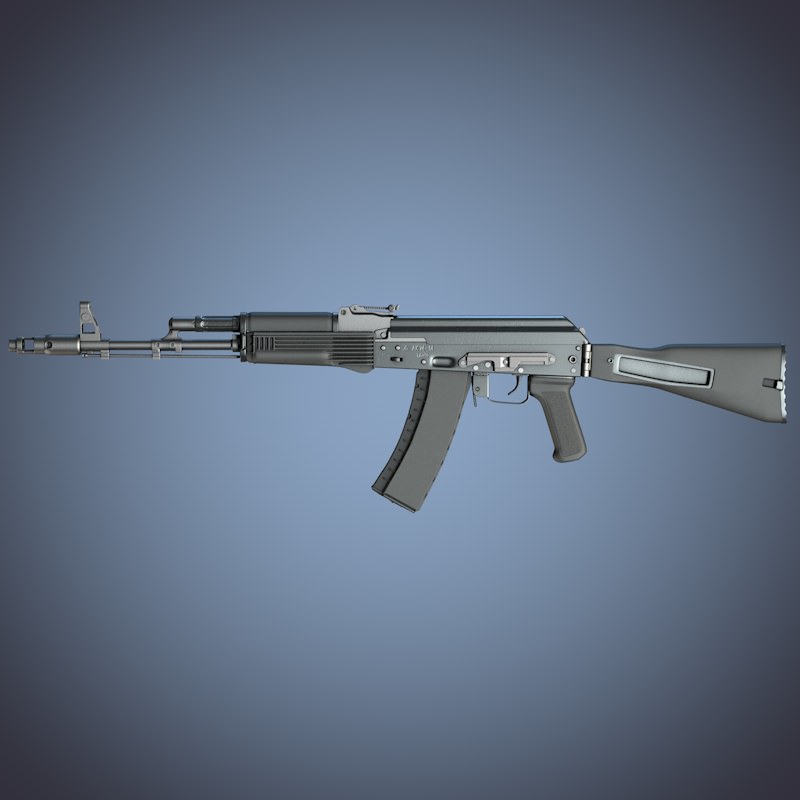 Kalashnikov AK-74M assault rifle 3D model_2