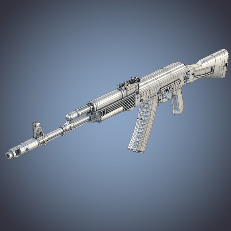 Kalashnikov AK-74M assault rifle 3D model_8