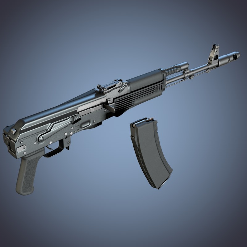 Kalashnikov AK-74M assault rifle 3D model_5