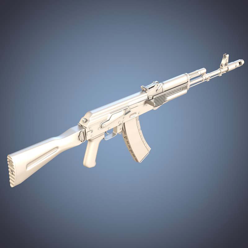 Kalashnikov AK-74M assault rifle 3D model_6