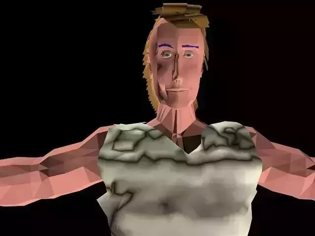low poly 3ds max character  Free low-poly 3D model