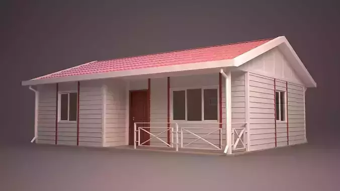 HOME house with roof 3D model