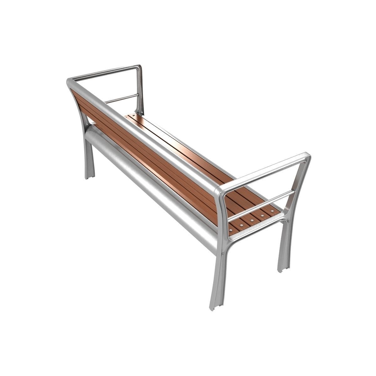 Modern Bench Collection 4 3D model_9