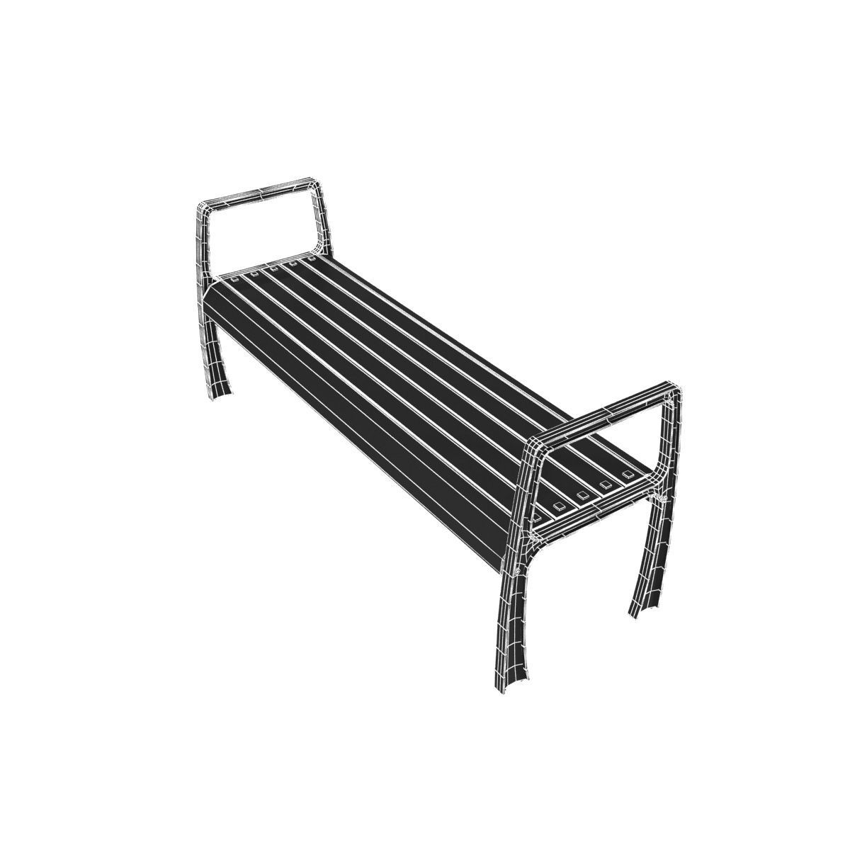 Modern Bench Collection 4 3D model_18
