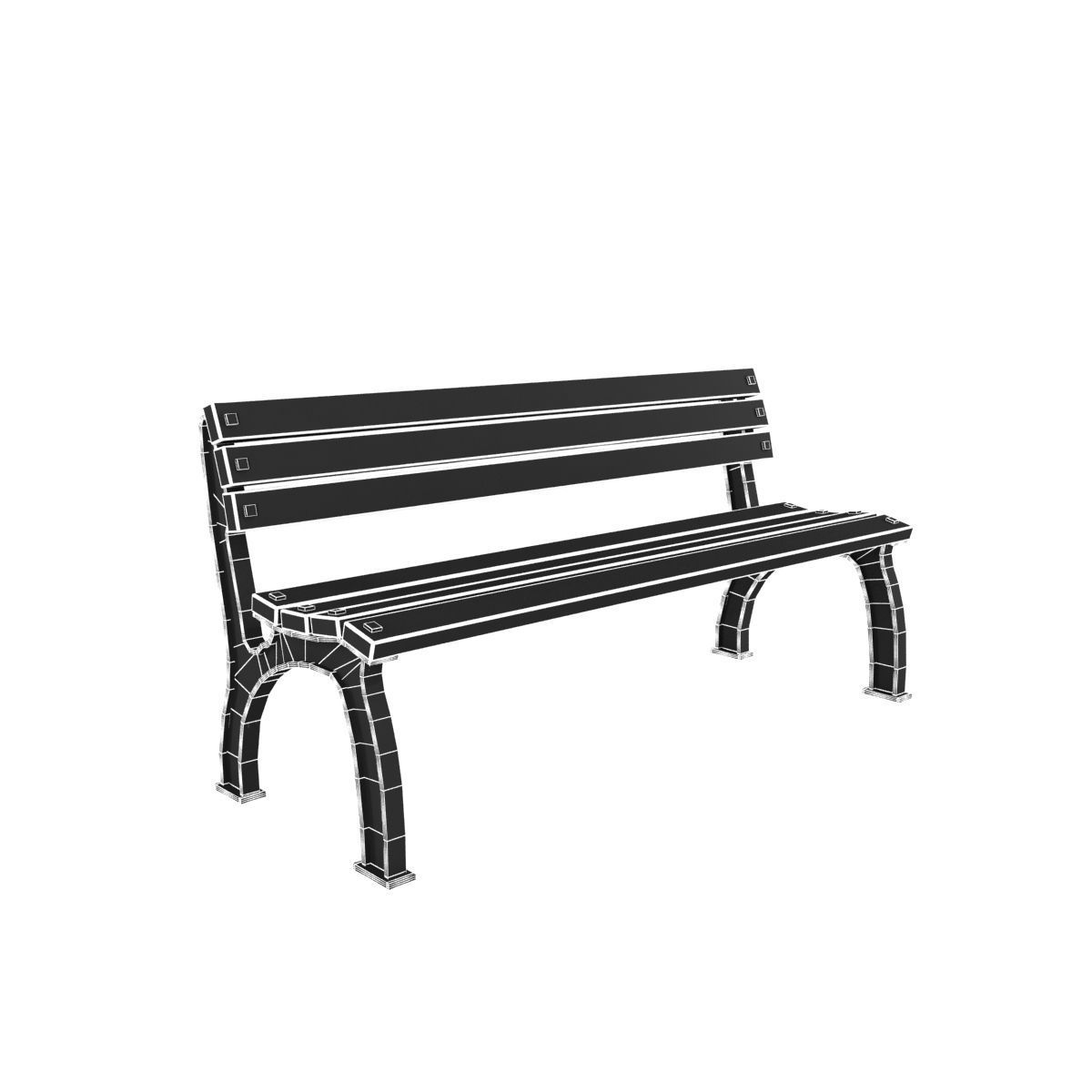 Modern Bench Collection 4 3D model_23
