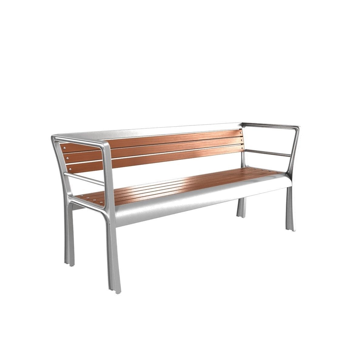 Modern Bench Collection 4 3D model_7
