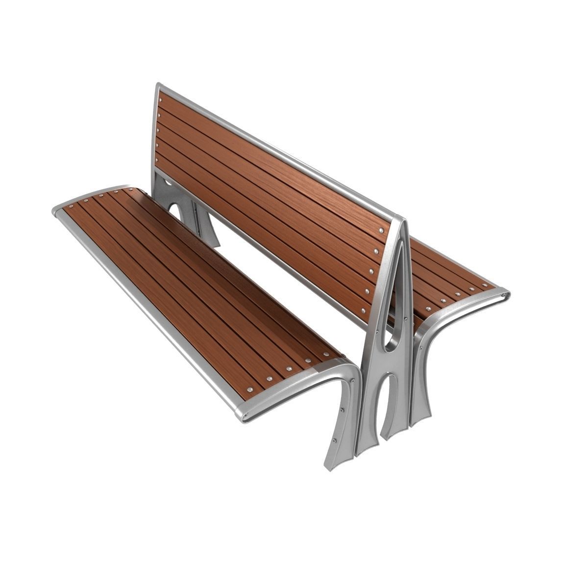 Modern Bench Collection 4 3D model_1