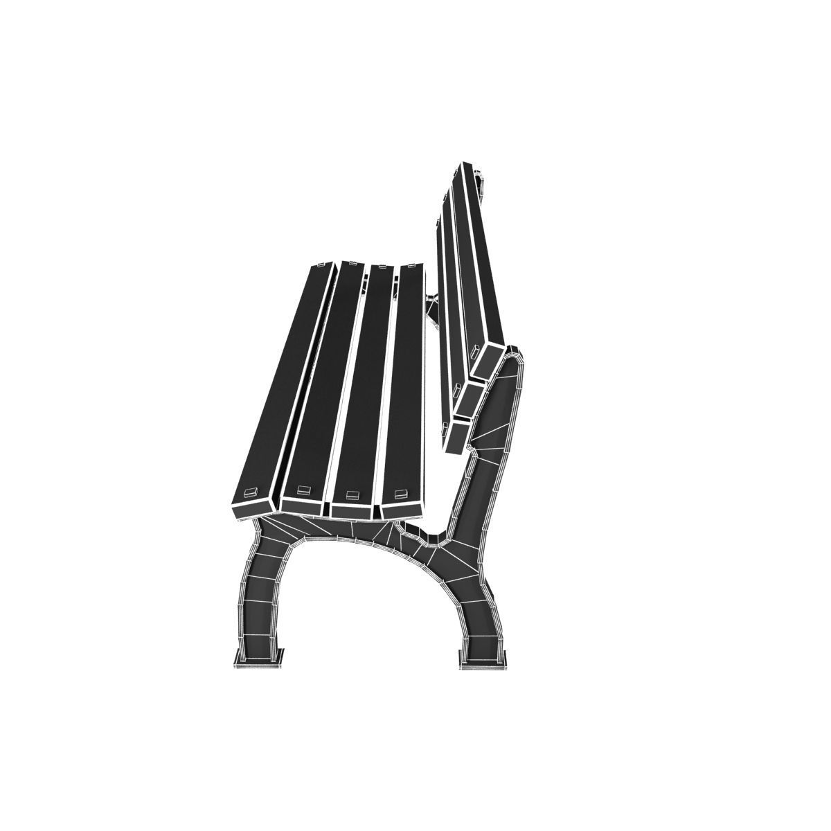 Modern Bench Collection 4 3D model_24