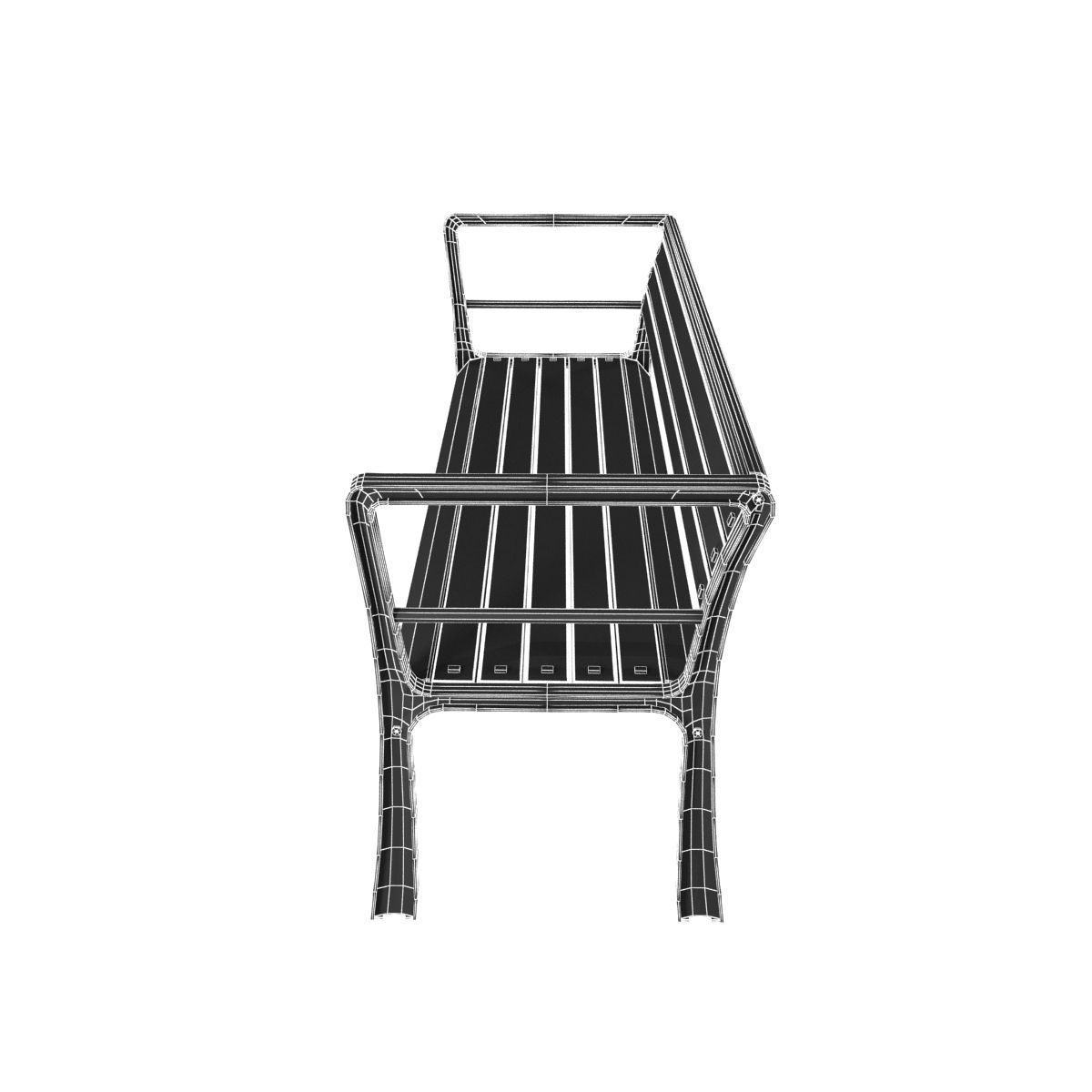 Modern Bench Collection 4 3D model_12