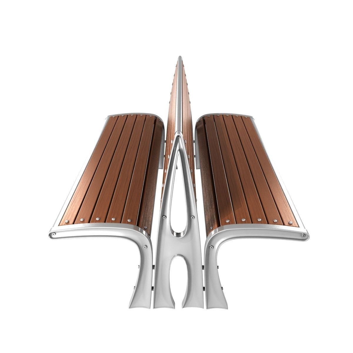 Modern Bench Collection 4 3D model_3