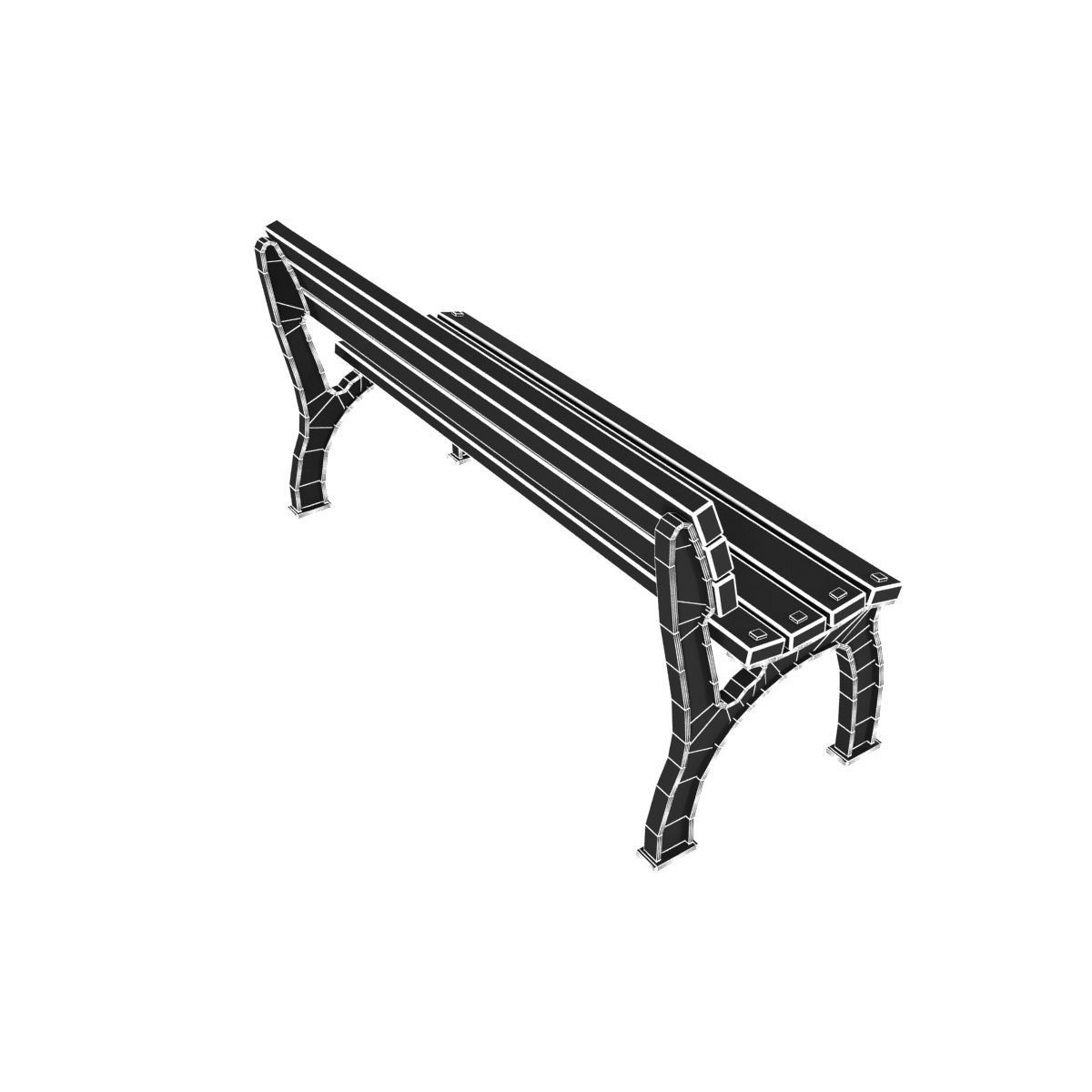 Modern Bench Collection 4 3D model_22