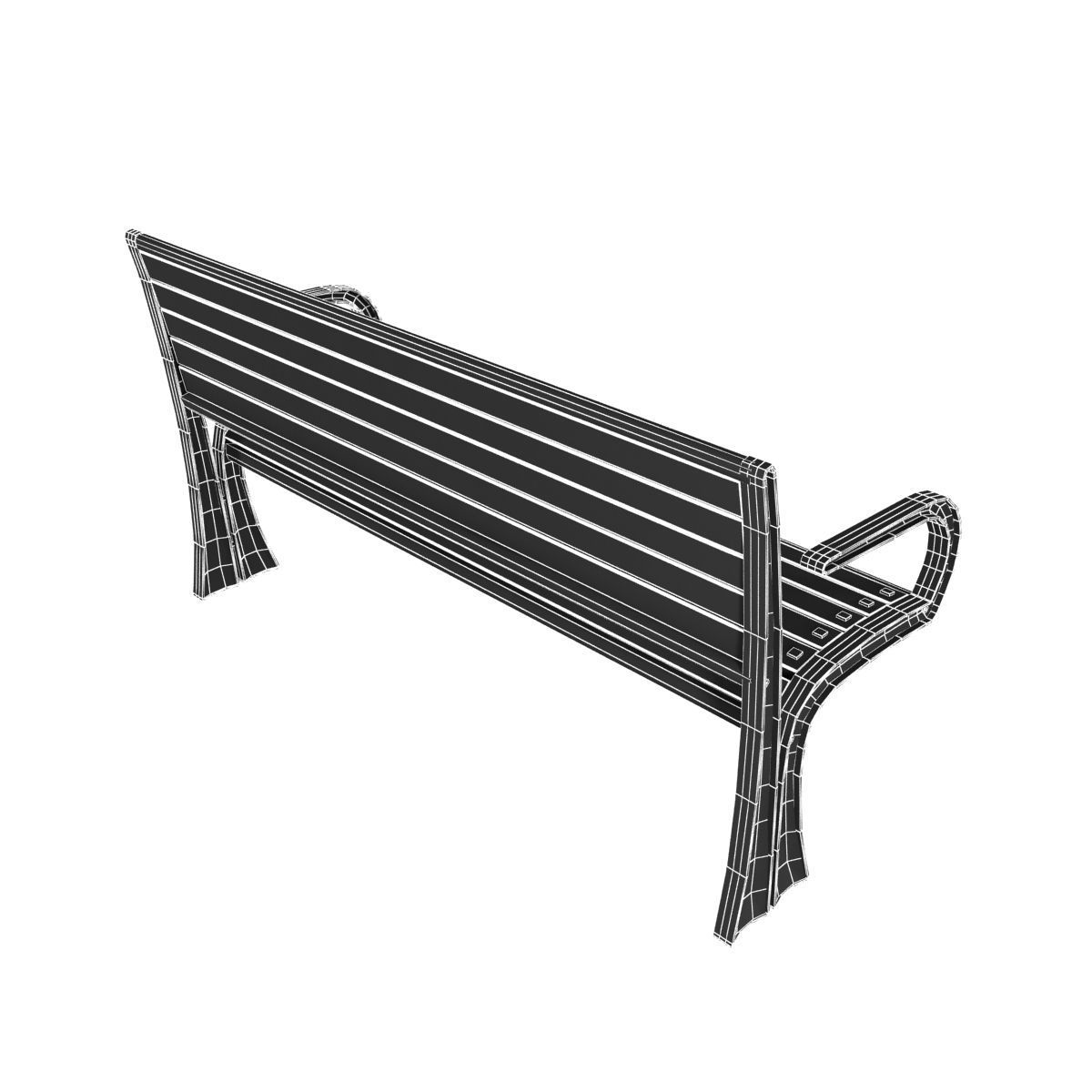 Modern Bench Collection 2 3D model_11