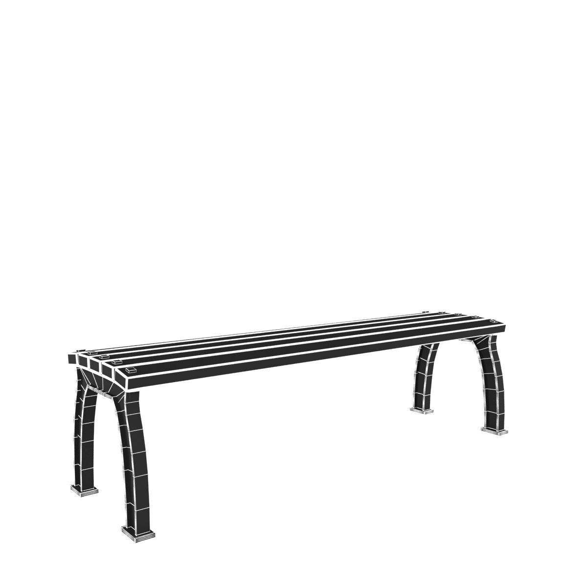 Modern Bench Collection 2 3D model_5