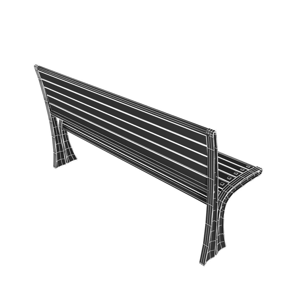 Modern Bench Collection 2 3D model_22