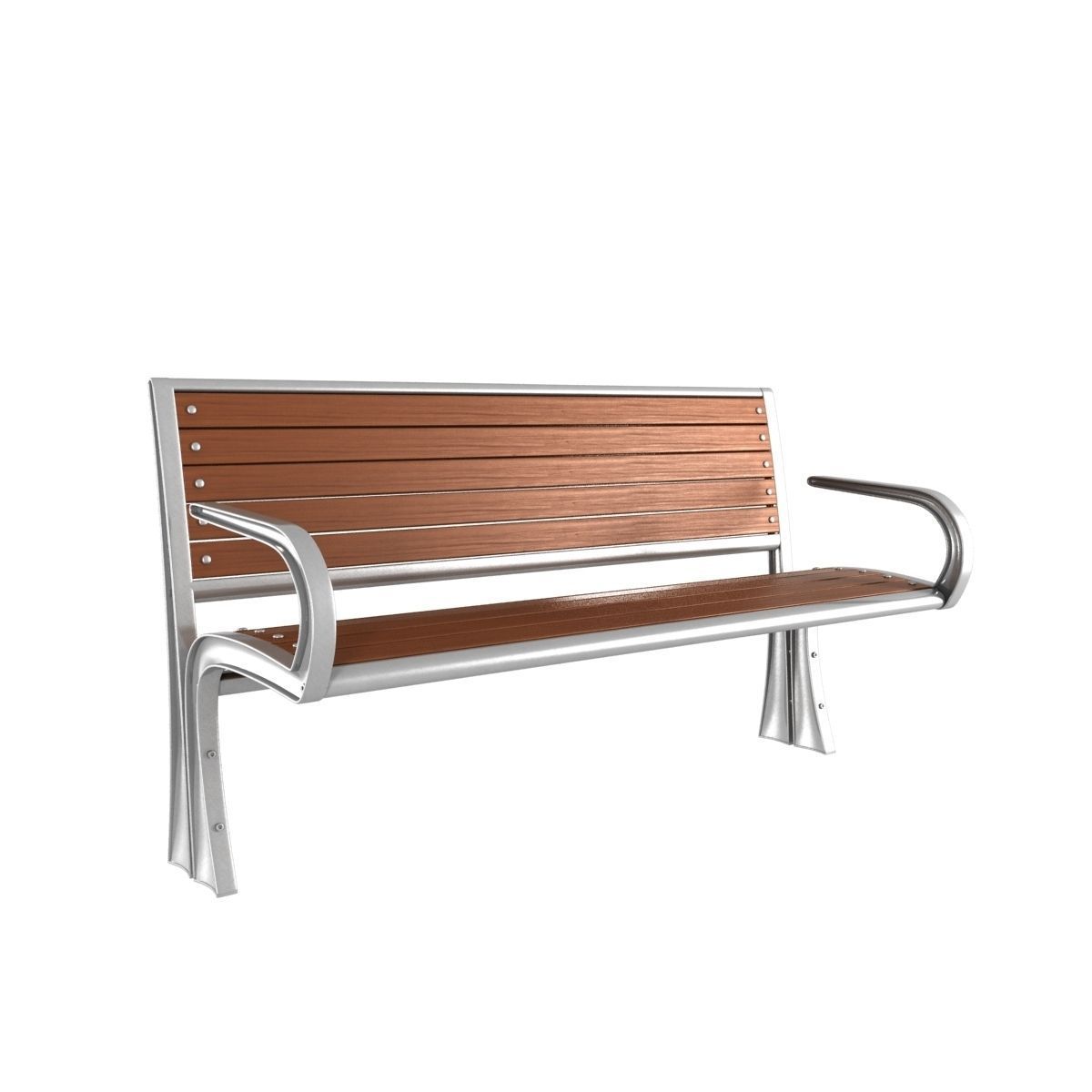 Modern Bench Collection 2 3D model_7