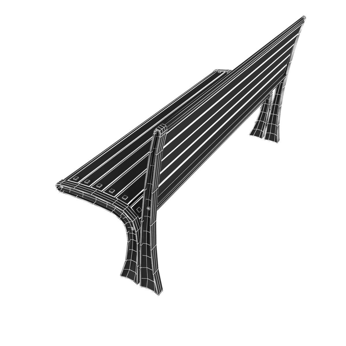 Modern Bench Collection 2 3D model_24