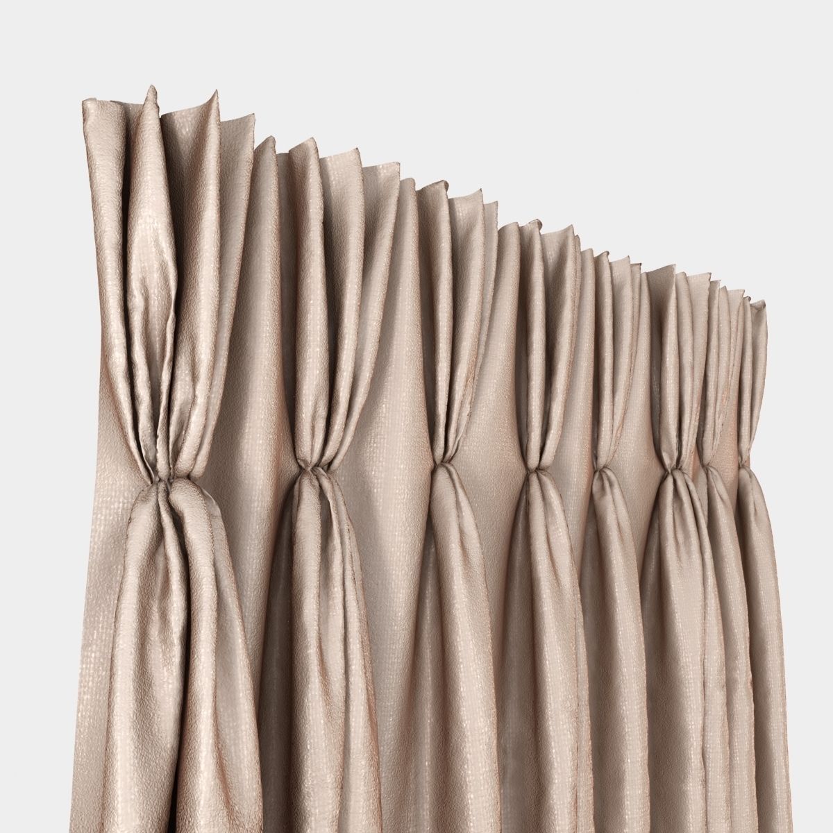 Pinch Pleat Curtain 3D model_3