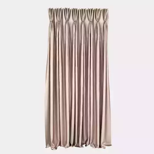Pinch Pleat Curtain 3D model